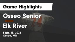 Osseo Senior  vs Elk River  Game Highlights - Sept. 13, 2022