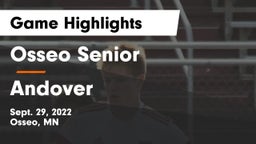 Osseo Senior  vs Andover  Game Highlights - Sept. 29, 2022
