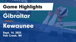 Gibraltar  vs Kewaunee Game Highlights - Sept. 14, 2023