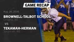 Recap: Brownell-Talbot School vs. Tekamah-Herman  2016