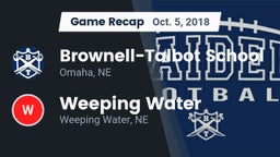 Recap: Brownell-Talbot School vs. Weeping Water  2018