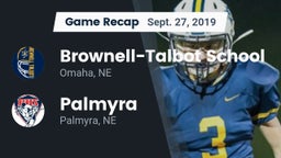 Recap: Brownell-Talbot School vs. Palmyra  2019