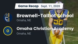 Recap: Brownell-Talbot School vs. Omaha Christian Academy  2020