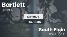 Matchup: Bartlett  vs. South Elgin  2016