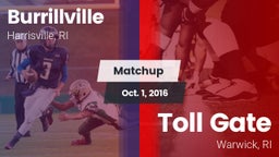 Matchup: Burrillville High vs. Toll Gate  2016