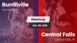 Matchup: Burrillville High vs. Central Falls  2016
