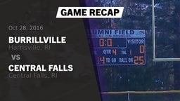 Recap: Burrillville  vs. Central Falls  2016