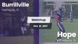 Matchup: Burrillville High vs. Hope  2017