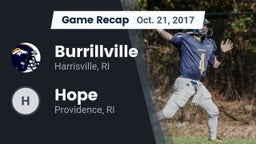 Recap: Burrillville  vs. Hope  2017