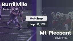 Matchup: Burrillville High vs. Mt. Pleasant  2019