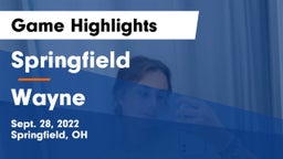 Springfield  vs Wayne  Game Highlights - Sept. 28, 2022