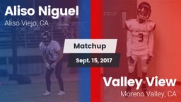 Matchup: Aliso Niguel High vs. Valley View  2017