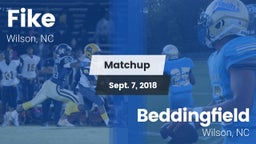 Matchup: Fike  vs. Beddingfield  2018