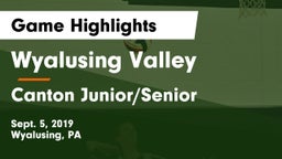 Wyalusing Valley  vs Canton Junior/Senior  Game Highlights - Sept. 5, 2019