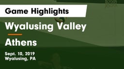 Wyalusing Valley  vs Athens Game Highlights - Sept. 10, 2019