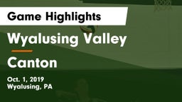 Wyalusing Valley  vs Canton Game Highlights - Oct. 1, 2019