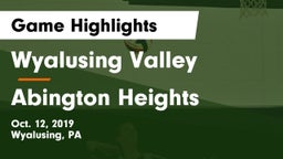 Wyalusing Valley  vs Abington Heights  Game Highlights - Oct. 12, 2019