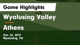 Wyalusing Valley  vs Athens  Game Highlights - Oct. 26, 2019