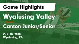 Wyalusing Valley  vs Canton Junior/Senior  Game Highlights - Oct. 20, 2020