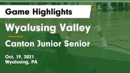 Wyalusing Valley  vs Canton Junior Senior  Game Highlights - Oct. 19, 2021