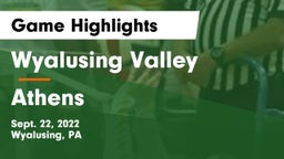 Wyalusing Valley  vs Athens  Game Highlights - Sept. 22, 2022