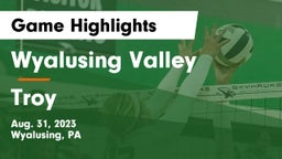 Wyalusing Valley  vs Troy  Game Highlights - Aug. 31, 2023