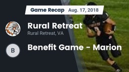 Recap: Rural Retreat  vs. Benefit Game - Marion 2018