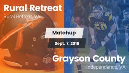 Matchup: Rural Retreat High vs. Grayson County  2018