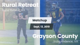 Matchup: Rural Retreat High vs. Grayson County  2019