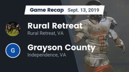 Recap: Rural Retreat  vs. Grayson County  2019