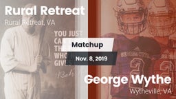 Matchup: Rural Retreat High vs. George Wythe  2019