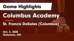 Columbus Academy  vs St. Francis DeSales  (Columbus) Game Highlights - Oct. 3, 2020
