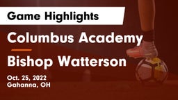 Columbus Academy  vs Bishop Watterson  Game Highlights - Oct. 25, 2022
