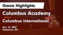 Columbus Academy  vs Columbus International Game Highlights - Oct. 10, 2022