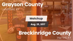 Matchup: Grayson County High vs. Breckinridge County  2017