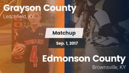 Matchup: Grayson County High vs. Edmonson County  2017