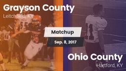 Matchup: Grayson County High vs. Ohio County  2017