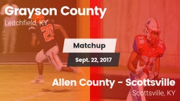 Matchup: Grayson County High vs. Allen County - Scottsville  2017