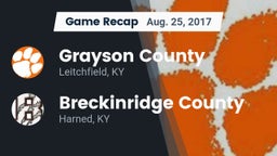 Recap: Grayson County  vs. Breckinridge County  2017