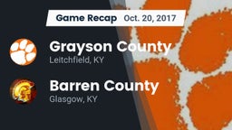 Recap: Grayson County  vs. Barren County  2017