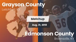 Matchup: Grayson County High vs. Edmonson County  2018