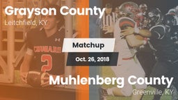 Matchup: Grayson County High vs. Muhlenberg County  2018