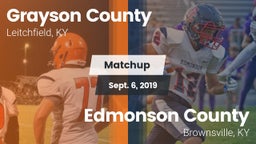 Matchup: Grayson County High vs. Edmonson County  2019