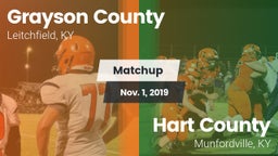 Matchup: Grayson County High vs. Hart County  2019