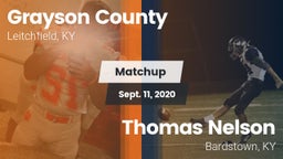 Matchup: Grayson County High vs. Thomas Nelson  2020