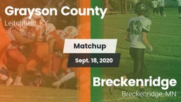 Matchup: Grayson County High vs. Breckenridge  2020