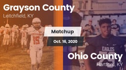 Matchup: Grayson County High vs. Ohio County  2020