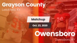 Matchup: Grayson County High vs. Owensboro  2020