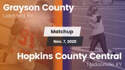 Matchup: Grayson County High vs. Hopkins County Central  2020