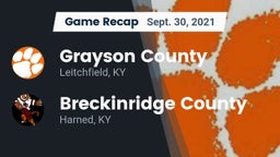 Recap: Grayson County  vs. Breckinridge County  2021